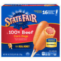 State Fair Corn Dogs, 100% Beef - 16 Each 