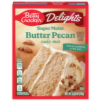 Betty Crocker Cake Mix, Butter Pecan, Delights - 13.25 Ounce 