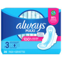 Always Pads, Extra Long Super, Maxi, Size 3 - 26 Each 