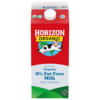 Horizon Organic Milk, Fat-Free, Organic, 0% Milkfat - 0.5 Gallon