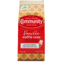 Community Coffee Coffee, Ground, Vanilla Waffle Cone - 11 Ounce 