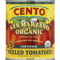 Cento Tomatoes, Organic, San Marzano, Whole Peeled