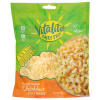 Vitalite Cheese Shreds, Plant-Based, Cheddar - 7 Ounce 