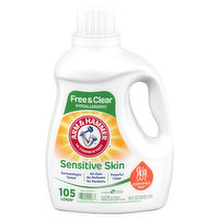 Arm & Hammer Detergent, Sensitive Skin, Free & Clear - 105 Fluid ounce 