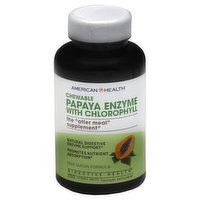American Health Papaya Enzyme, with Chlorophyll, Vegetarian Formula, Chewable Tablets