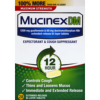 Mucinex Expectorant & Cough Suppressant, 12 Hour, Maximum Strength, Extended-Release Bi-Layer Tablets