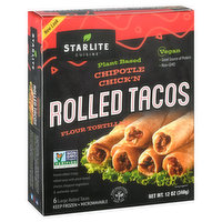 Starlite Cuisine Tacos, Chipotle Chick'n, Rolled - 6 Each 
