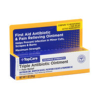 Topcare Maximum Strength Triple First Aid Antibiotic + Pain Relief