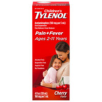 Tylenol Pain + Fever, 160 mg, Cherry Flavor - 4 Fluid ounce 