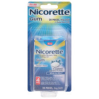 Nicorette Stop Smoking Aid, 4 mg, Gum, White Ice Mint, Pocket Pack - 20 Each 