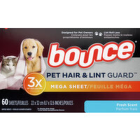 Bounce Dryer Sheets, Mega, Fresh Scent - 60 Each 