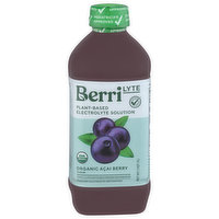 Berri lyte Electrolyte Solution, Organic, Acai Berry Flavor, Plant-Based - 1.1 Quart