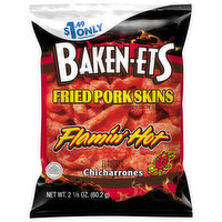 Baken-Ets Fried Pork Skins, Chicharrones, Flamin' Hot