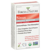 FORCES OF NATURE Sinus Organic Medicine, Maximum Strength, ImmuneDrops, Fast Absorption - 10 Millilitre 