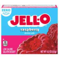 Jell-O Gelatin Dessert, Zero Sugar, Low Calorie, Raspberry