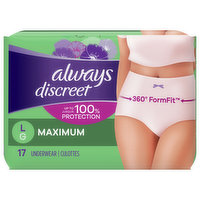 Always Underwear, Maximum, Large - 17 Each