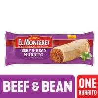 El Monterey Burrito, Beef & Bean - 4 Ounce 