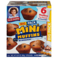 Little Debbie Muffins, Blueberry, Mini, Big Pack - 5 Each 