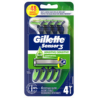 Gillette Razors, Disposable, Sensitive