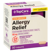 TopCare Allergy Relief, Non-Drowsy, 180 mg, Tablets - 30 Each 