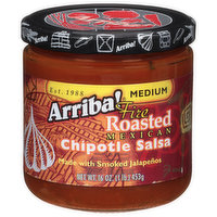 Arriba! Chipotle Salsa, Fired Roasted, Mexican, Medium - 16 Ounce