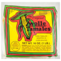 Zwolle Tamales Pork Tamales, The Original, Mild - 16 Ounce 