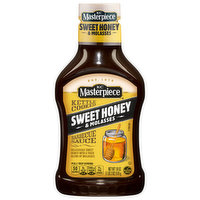 KC Masterpiece Barbecue Sauce, Sweet Honey & Molasses, Kettle Cooked - 18 Ounce 