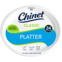 Chinet Paper Oval Platter 12 5/8 x 10in (24 Count)