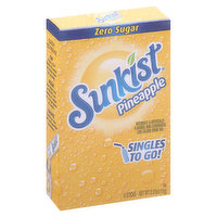 Sunkist Drink Mix, Zero Sugar, Pineapple - 6 Each 