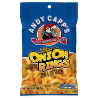 Andy Capp's Onion Rings, Beer Battered Flavored - 2 Ounce 