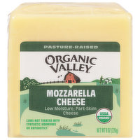 Organic Valley Cheese, Mozzarella, Part-Skim, Low Moisture