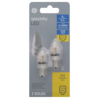 GE Light Bulbs, LED, Clear, 0.5 Watts - 2 Each 