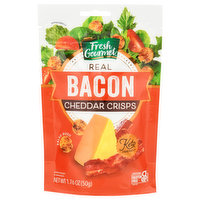 Fresh Gourmet Cheddar Crisps, Bacon, Real - 1.76 Ounce 