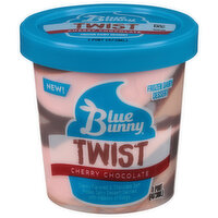 Blue Bunny Frozen Dairy Dessert, Cherry Chocolate, Twist - 1 Pint 