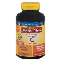 Nature Made Vitamin C, Extra Strength Chewable, 1000 mg, Tablets, Orange - 90 Each 