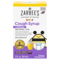 Zarbee's Cough Syrup + Immune, Natural Grape Flavor, Baby