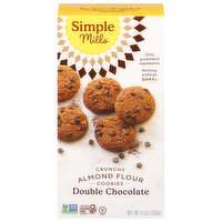 Simple Mills Cookies, Almond Flour, Double Chocolate, Crunchy - 5.5 Ounce 