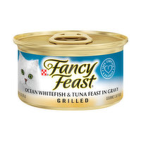 Fancy Feast Gourmet Cat Food, Grilled, Ocean Whitefish & Tuna Feast in Gravy - 3 Ounce 