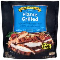 John Soules Foods Chicken Breast Strips, Flame Grilled,  Family Size - 16 Ounce 