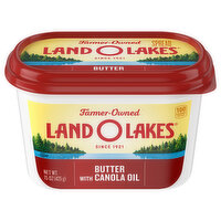 Land O Lakes Butter, with Canola Oil - 15 Ounce 