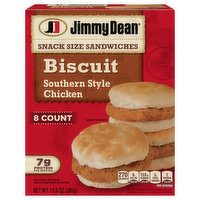 Jimmy Dean Sandwiches, Biscuit, Southern Style Chicken, Snack Size - 8 Each 