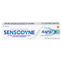 Sensodyne Toothpaste, Fluoride, Rapid Relief, Extra Fresh - 3.4 Ounce