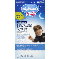 Hyland's Tiny Cold Syrup, Nighttime - 4 Ounce 