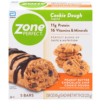 Zone Perfect Bars, Peanut Butter Chocolate Chip Cookie Dough - 5 Each 