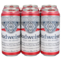 Budweiser Beer, Genuine, Lager - 6 Each