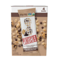 PERFECT BAR Gluten-Free Dark Chocolate Chip Peanut Butter Protein Bar, 4 count, 2.3 oz - 10 Ounce 