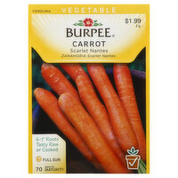 Burpee Seeds, Carrot, Scarlet Nantes - 2 Gram 