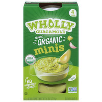 Wholly Guacamole Guacamole, Organic, Classic, Mild, Minis - 4 Each