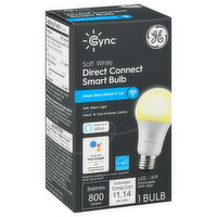 GE Smart Bulb, Direct Connect, LED, A19, Soft White - 1 Each 