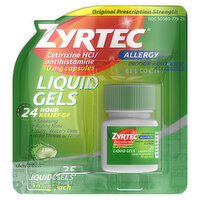 Zyrtec Allergy, Original Prescription Strength, 10 mg, Liquid Gels - 25 Each 